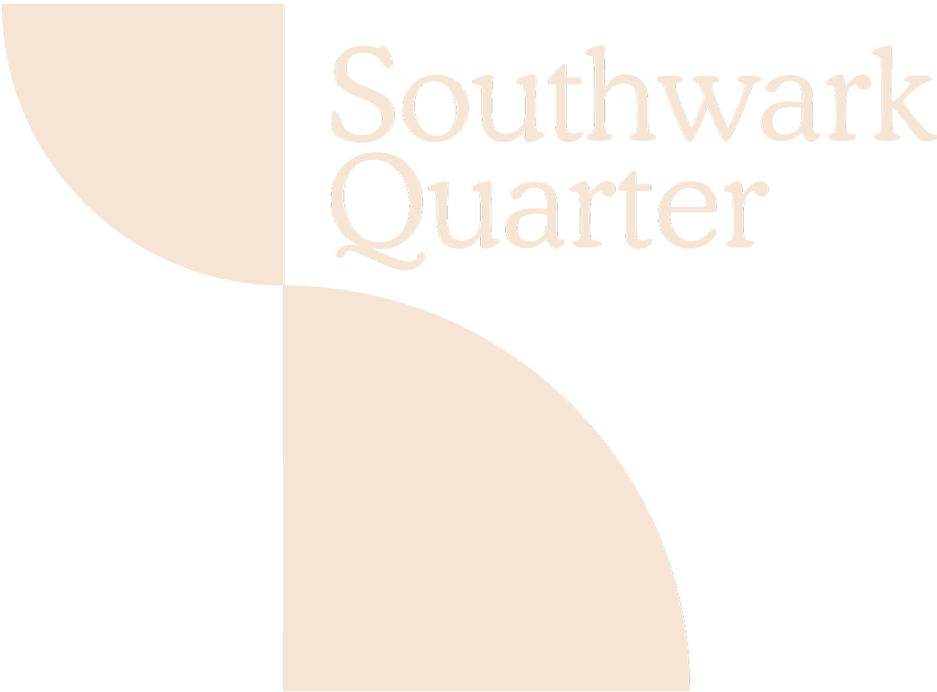 Southwark Quarter logo shapes, with the text 'Southwark Quarter' written to the right.